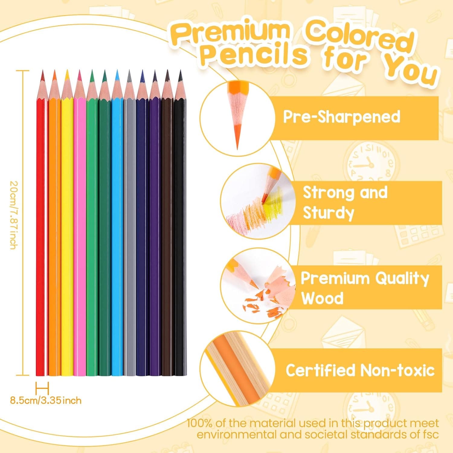 240 Pack Colored Pencils with Sharpeners - Bulk Assorted Colors thumbnail 4