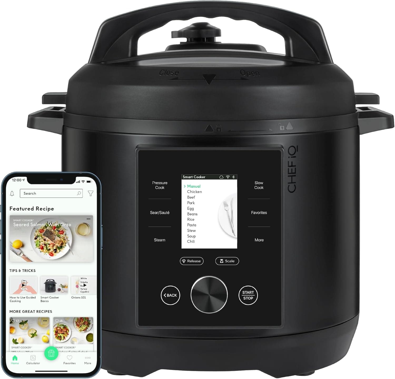 CHEF iQ Smart Pressure Cooker with WiFi and Built-in Scale - Easy-to-Use 10-in-1 Multicooker with 500+ Guided Recipes - Rice Cooker, Slow Cooker, Instant Meals for Foodies - 6 Quart - Family Size: Home &amp; Kitchen — Amazon Finds gift idea