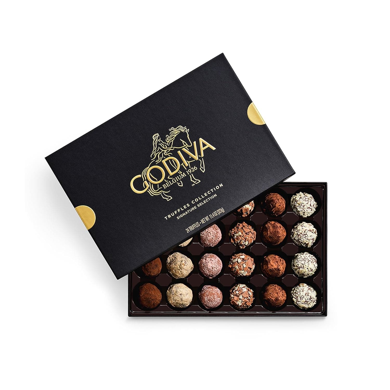 Godiva Signature Truffle Gift Box, Belgian Dark and Milk Chocolates with Ganache Center, Gourmet Gift for Birthdays, Holidays, Kosher, 24 Pc : Grocery &amp; Gourmet Food — Easter Gifts gift idea