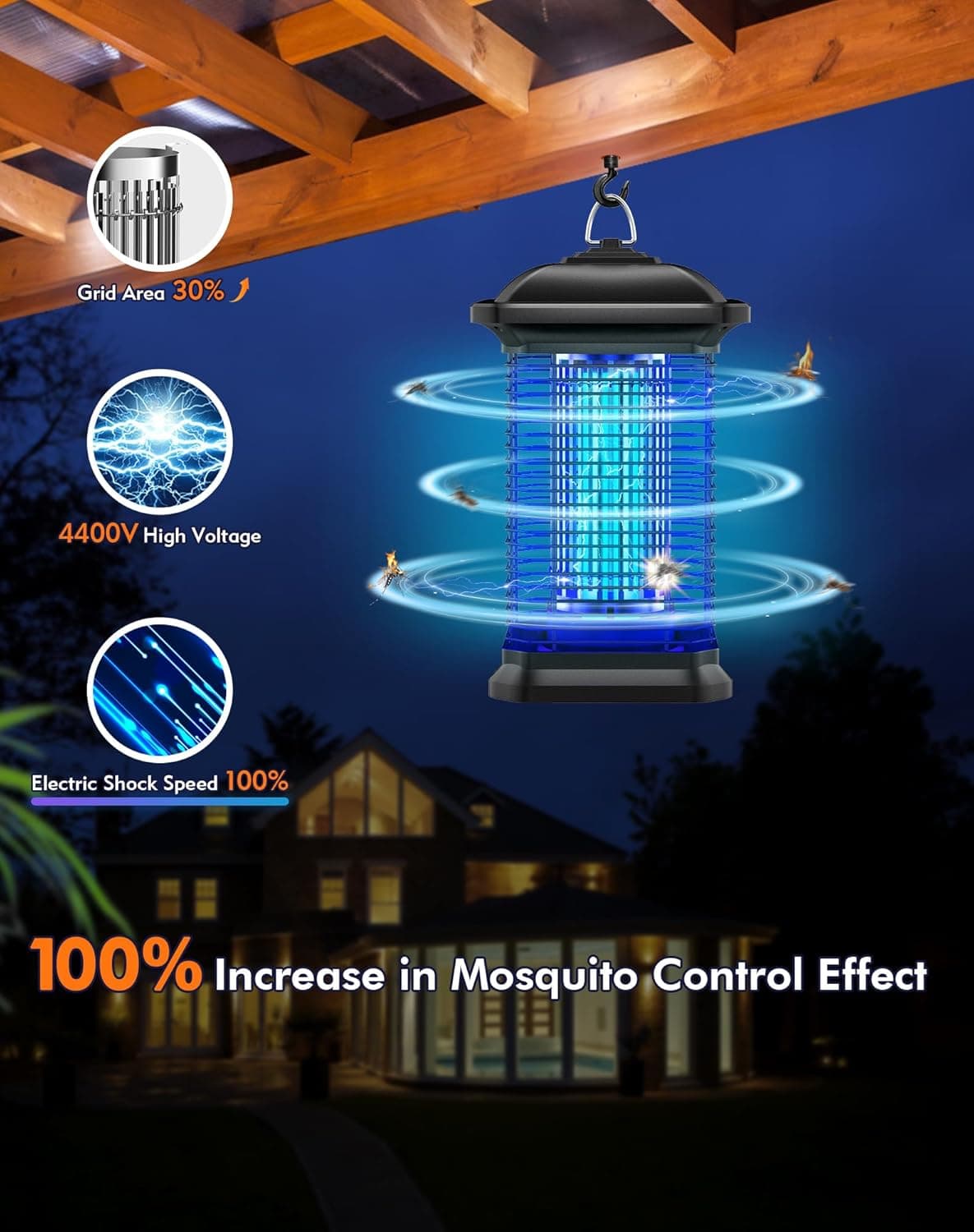 AMUFER Bug Zapper for Outdoor & Indoor thumbnail 2