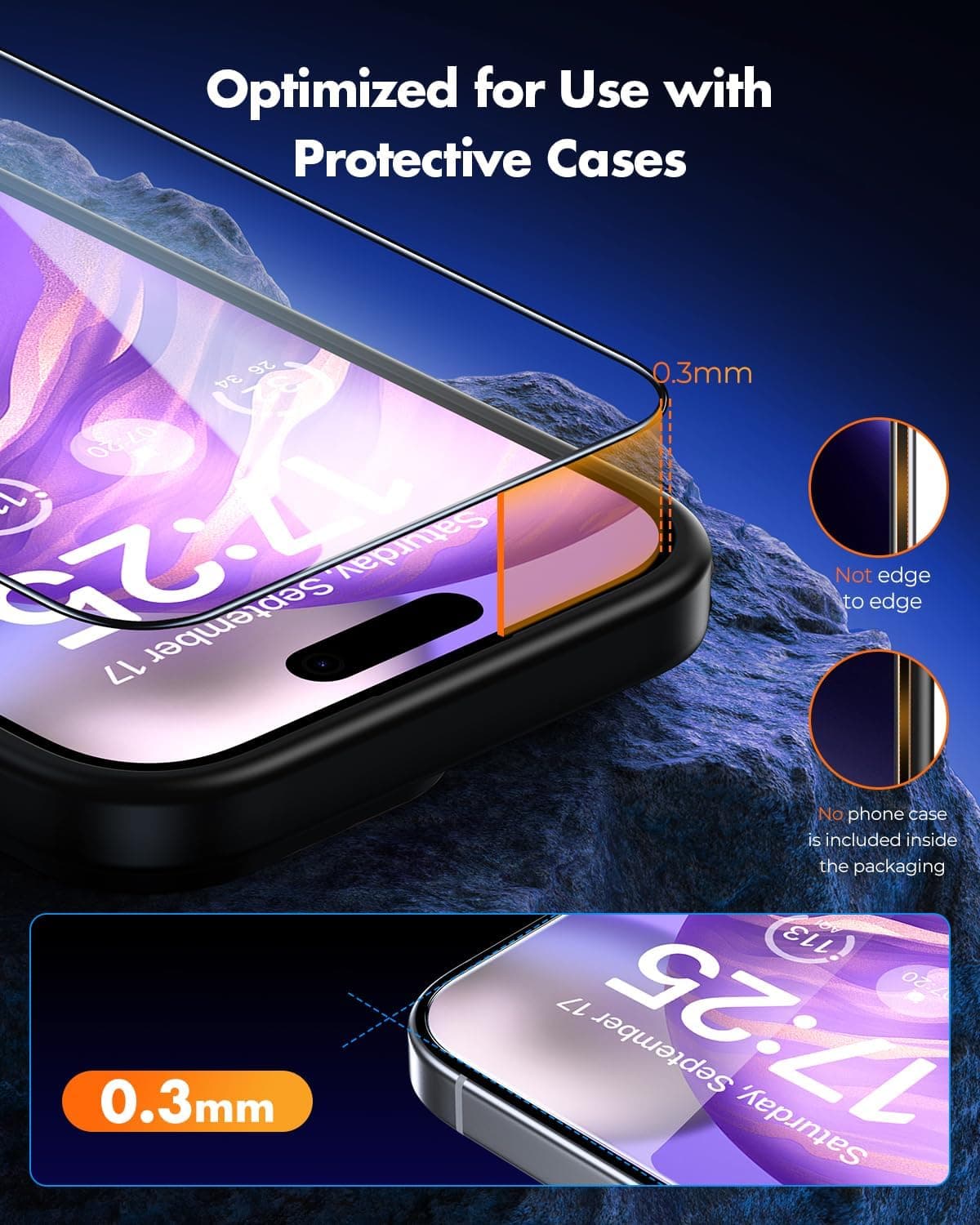 UNBREAKcable iPhone 16 Screen Protector 3-Pack thumbnail 5