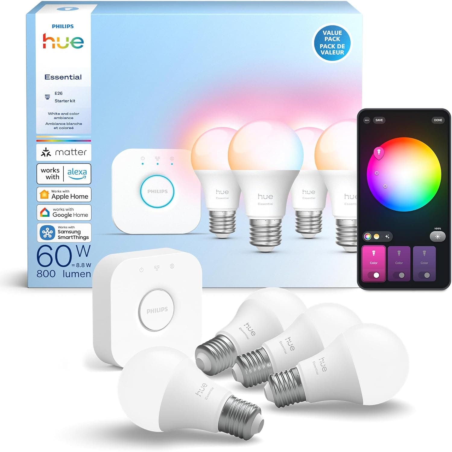 Philips Hue Essential Starter Kit with 4 Smart Bulbs — Easter Gifts gift idea