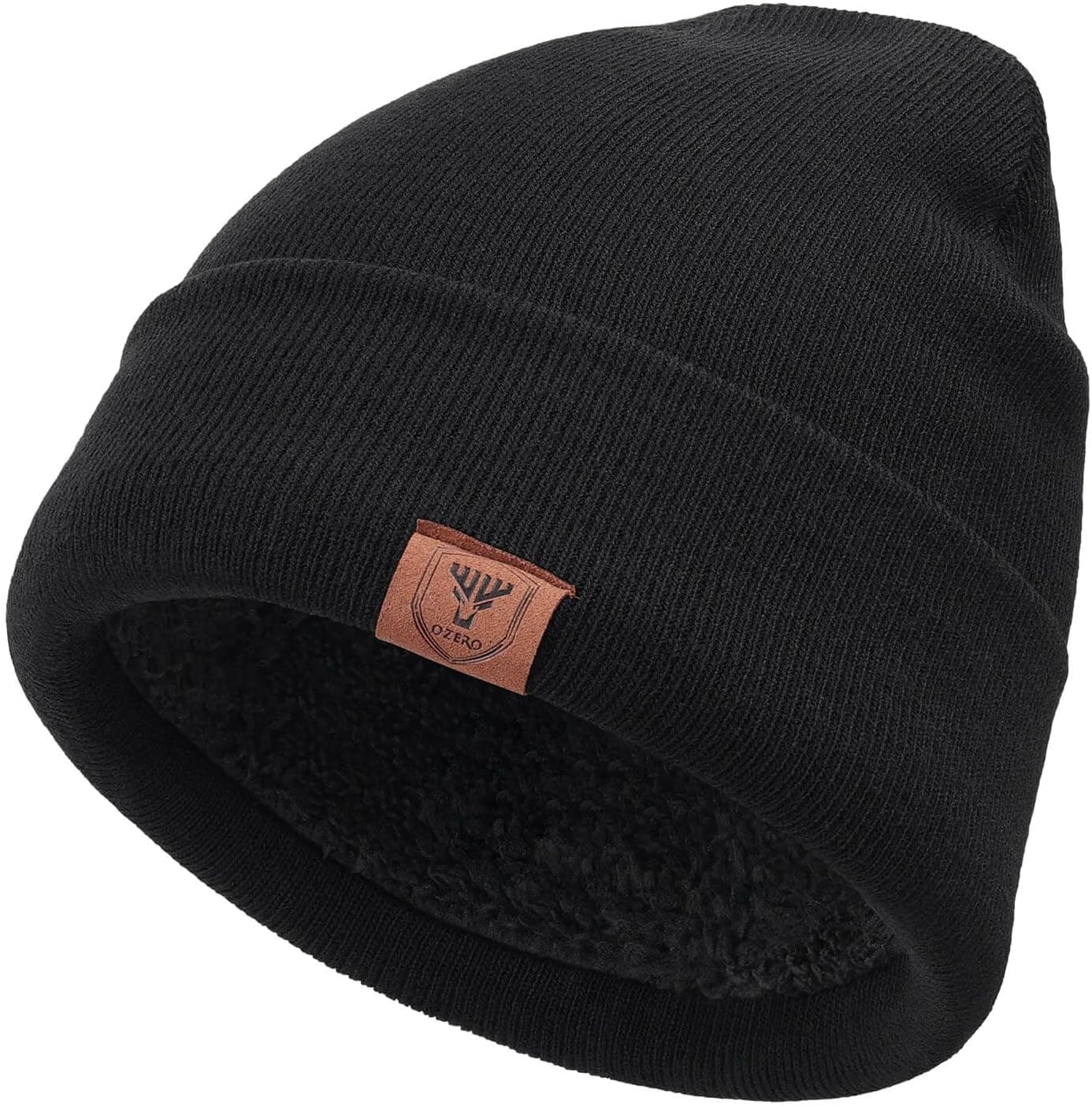 OZERO Daily Skully Beanie Hat,Thick and Soft Knitting Stretch to Fit Most Black at Amazon Men’s Clothing store image 1