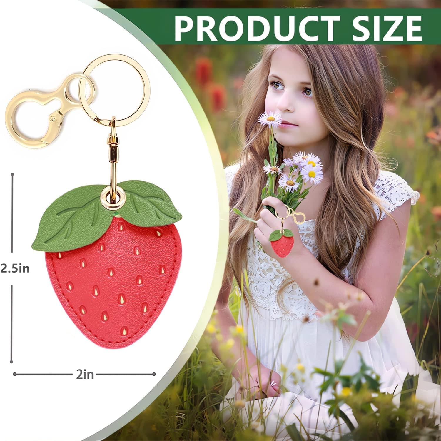 Leather Keychain Holder Case for Apple AirTag thumbnail 2