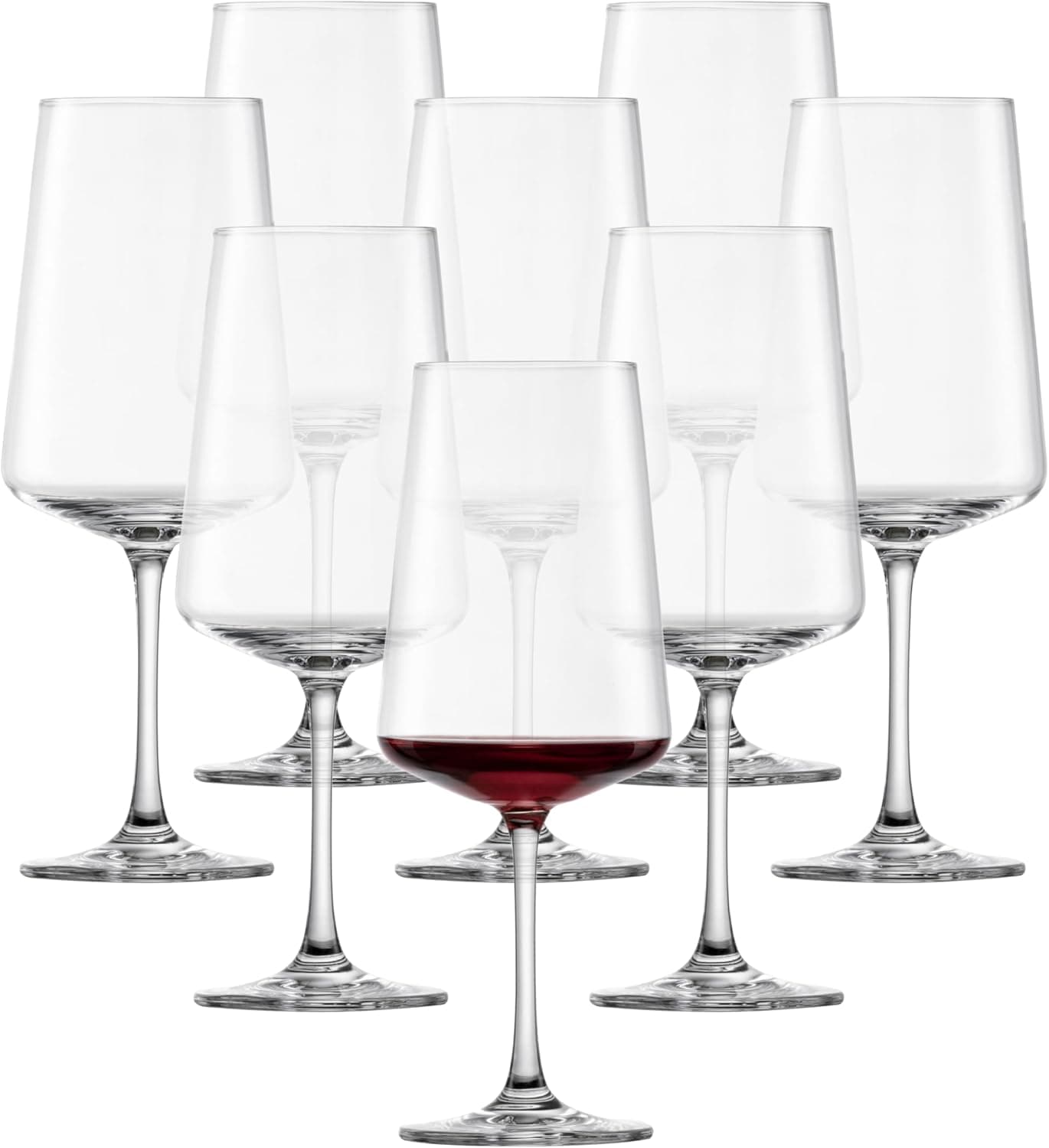 Eater x Zwiesel Fortessa Modus Crystal Glass, 17 Ounce Red Wine (Set of 8), Clear : Health &amp; Household image 1
