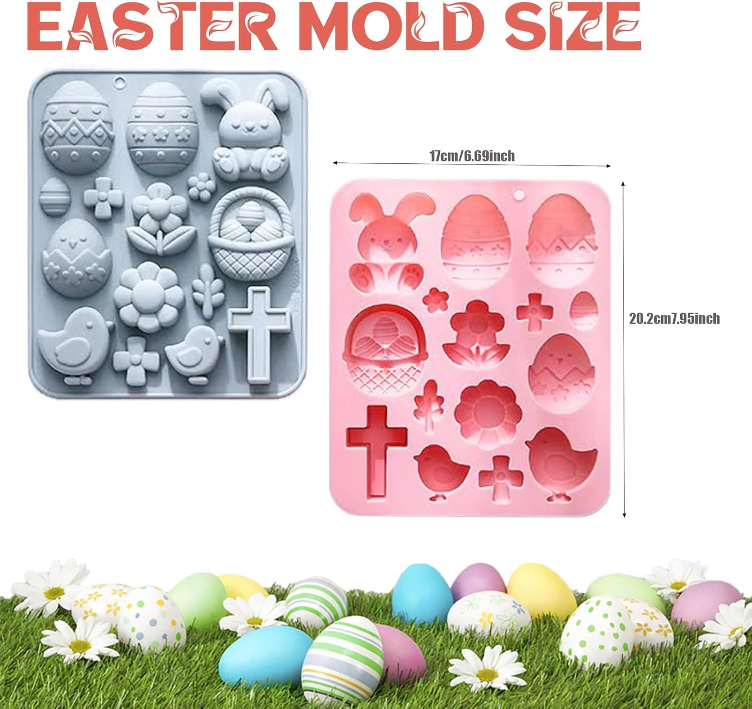 Easter Bunny Egg Chocolate Mold Set - 2 Pack thumbnail 2