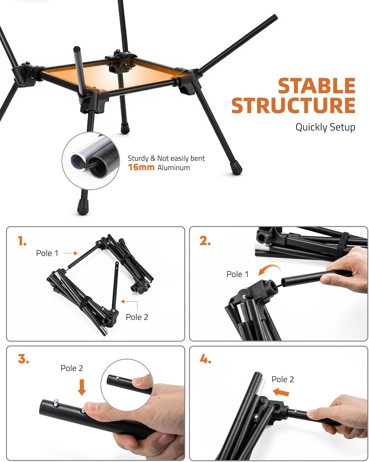 Trakiom High Back Portable Camping Chair thumbnail 4