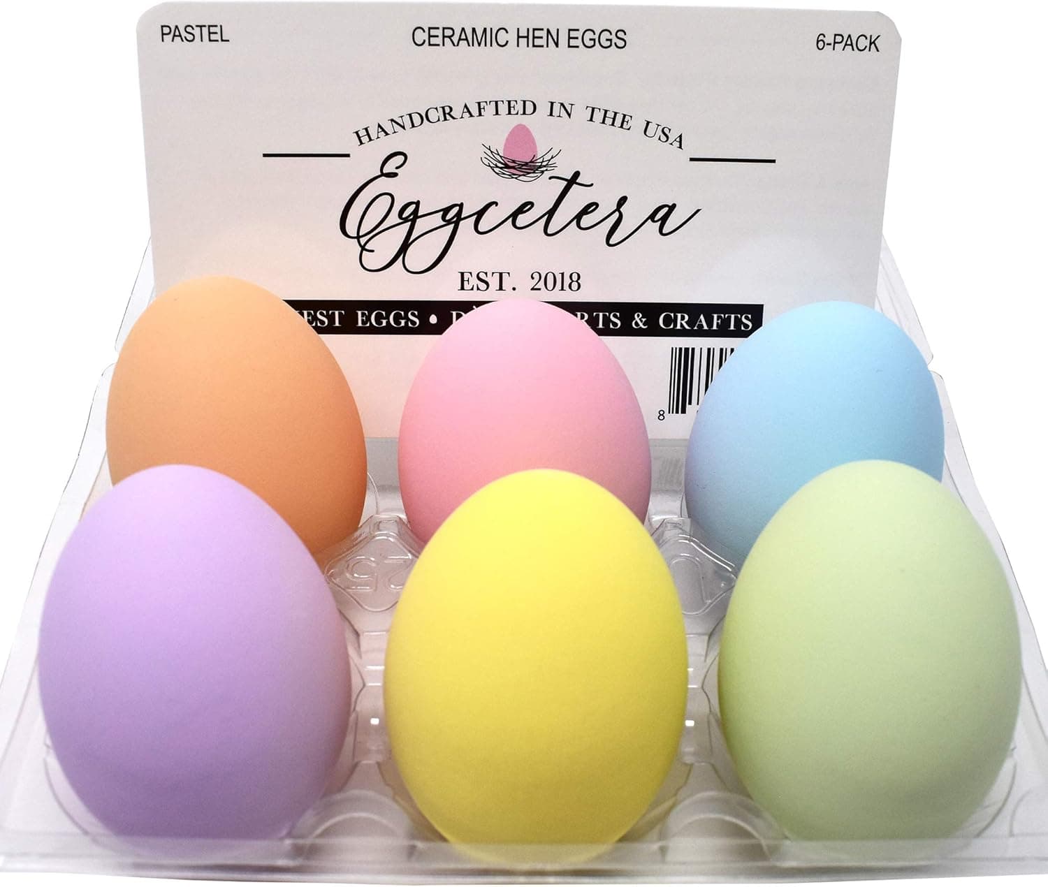 Eggcetera Ceramic Nest Eggs 6-Pack (Pastel) image 1