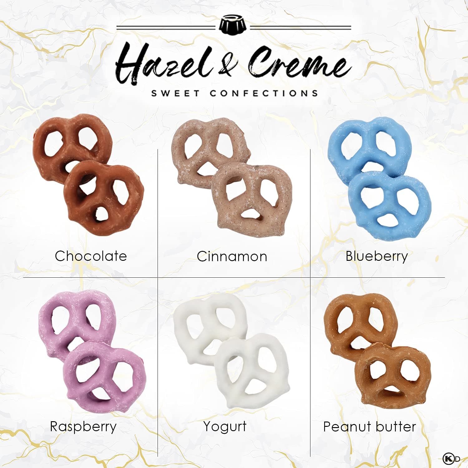 Hazel & Creme Easter Yogurt Pretzel Gift Box – 6 Flavor Gourmet Assortment thumbnail 3