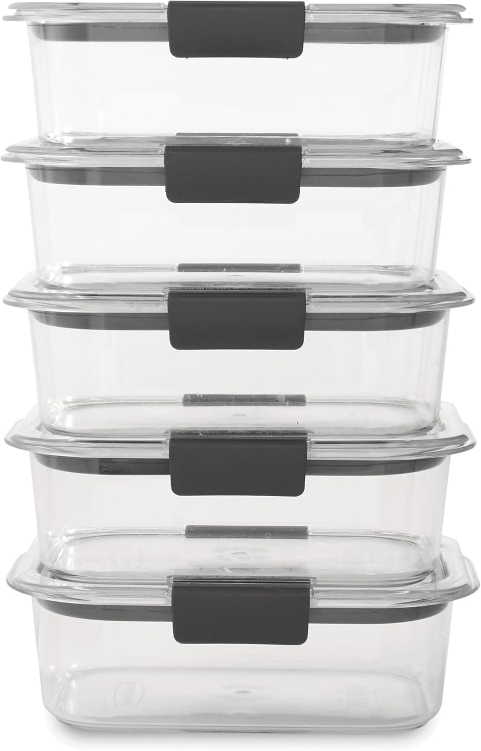 Rubbermaid Brilliance Tritan Plastic Food Storage Containers BPA Free Airtight Lids Ideal for Lunch Meal Prep &amp; Leftovers Set of 5 (3.2 Cup) : Baby thumbnail 2