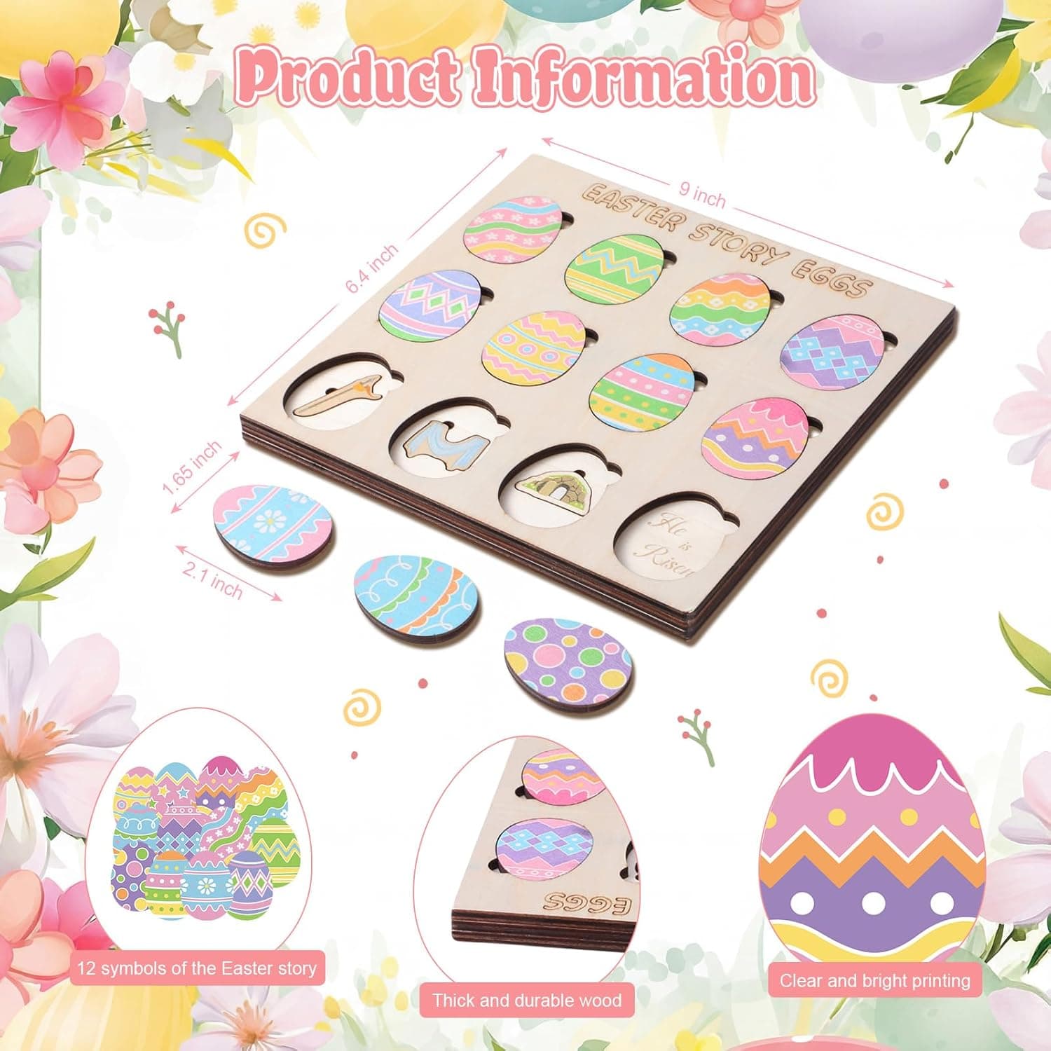 Ceenna Resurrection Easter Story Game with Wooden Board thumbnail 2