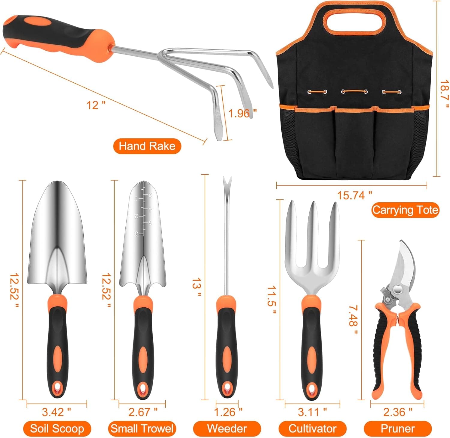 CHRYZTAL Stainless Steel Gardening Tool Set thumbnail 2