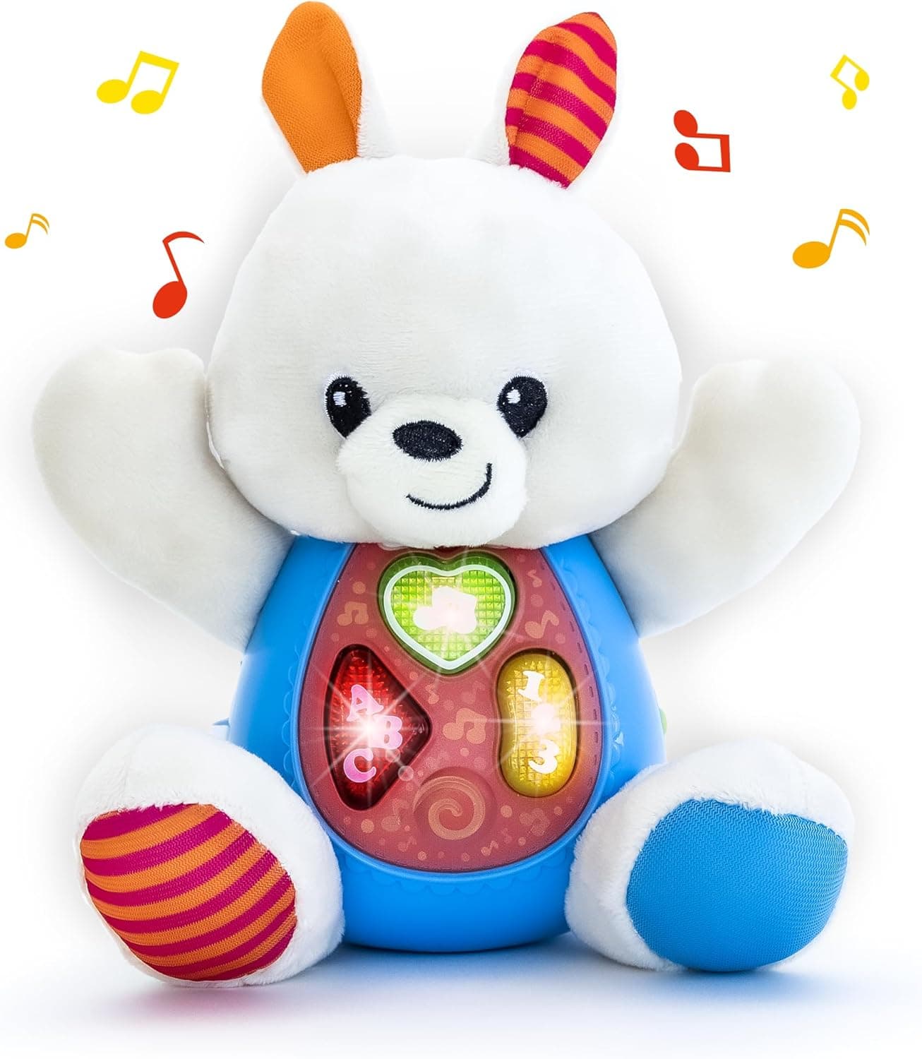 KiddoLab Easter Bunny Plush Toy - Musical Stuffed Animal with 3 Light-Up Buttons, 8 Fun Nursery Rhymes &amp; Sound Effects - Soft Basket Stuffer for Infants, Babies, and Toddlers Aged 3 Months + : Toys &amp; Games — Easter Gifts gift idea