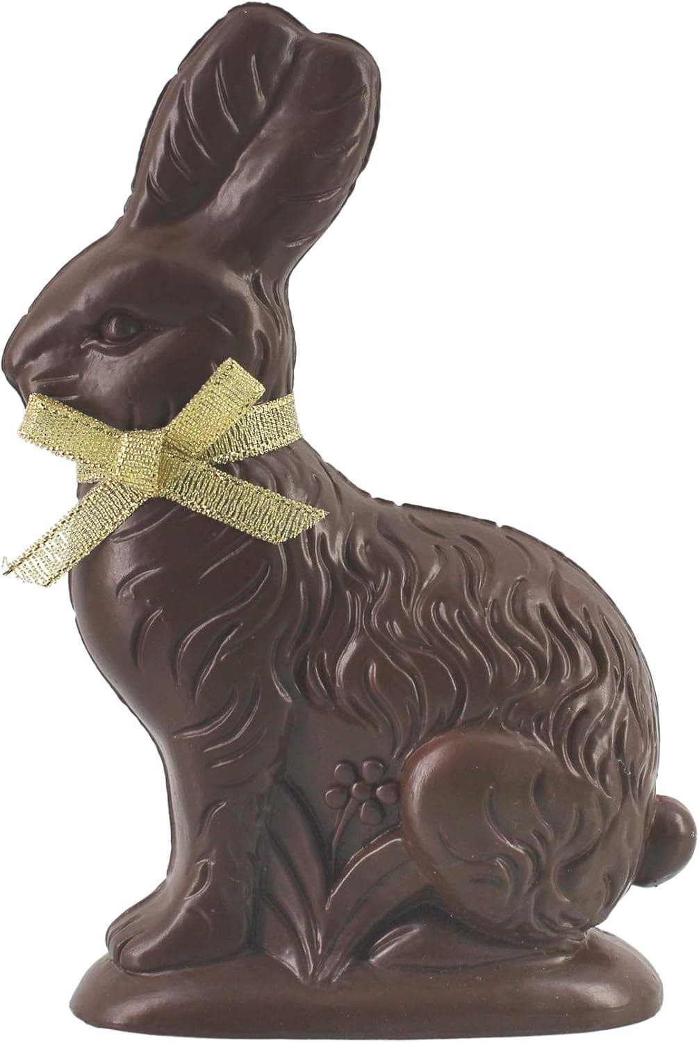 GALLERIE II Dark Chocolate Resin Gold Ribbon Easter Rabbit Medium Decorative Figurine 4.57" x 6.54" Spring Home Living Room Fireplace Mantel Kitchen Tabletop Bedroom Bathroom Premium Luxury Decor : Home &amp; Kitchen — Easter Gifts gift idea