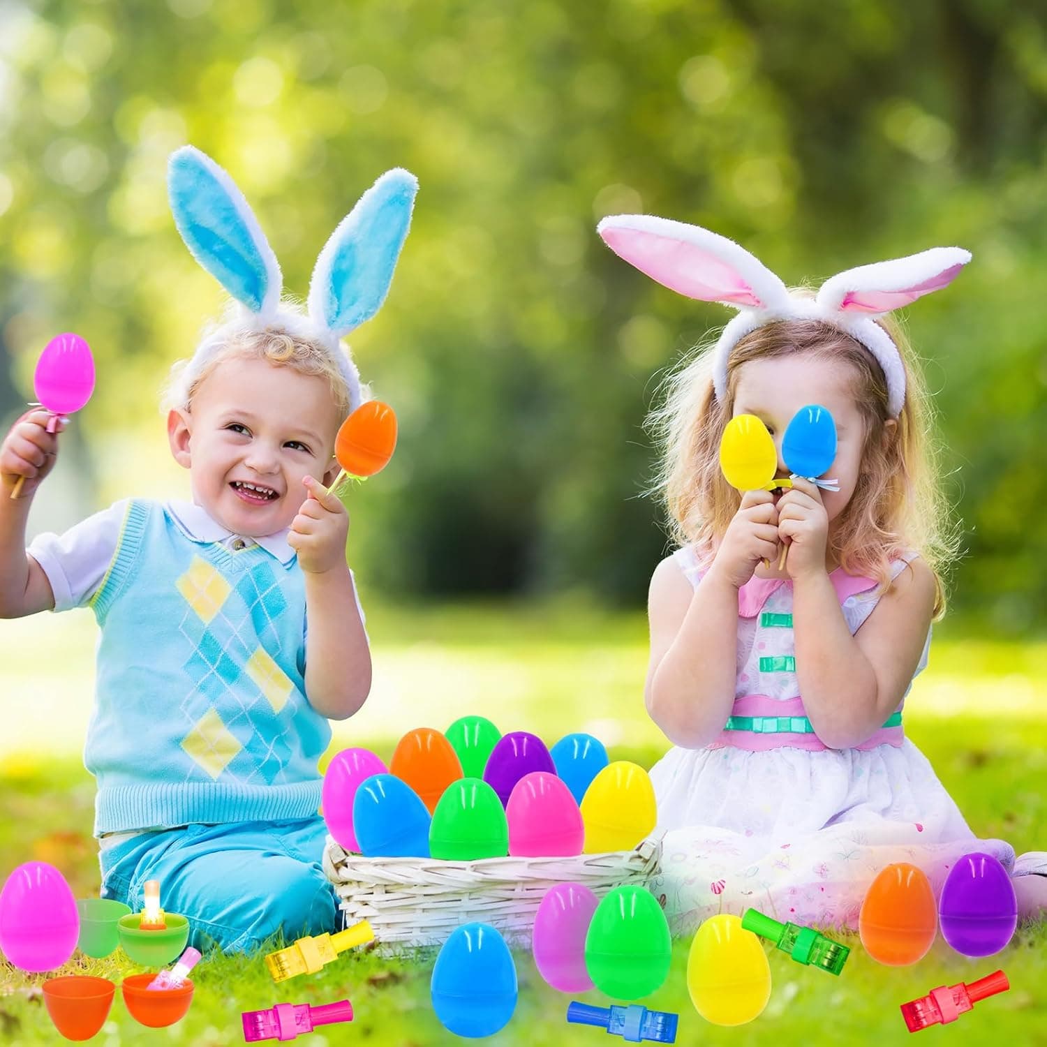 24 Pack Easter Eggs with Light Up Finger Lights thumbnail 4