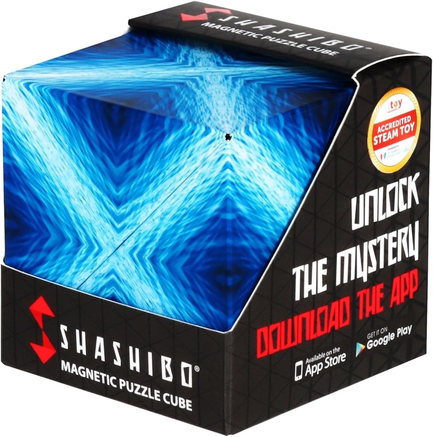 Shashibo Shape Shifting Box - STEM Fidget Toy with Ultra Strong Magnets - Sensory Puzzle Cube Transforms Into 100+ Shapes, Easter Basket Stuffers Gift for Kids, Teens, and Adults (Blue Planet) : Toys &amp; Games image 1