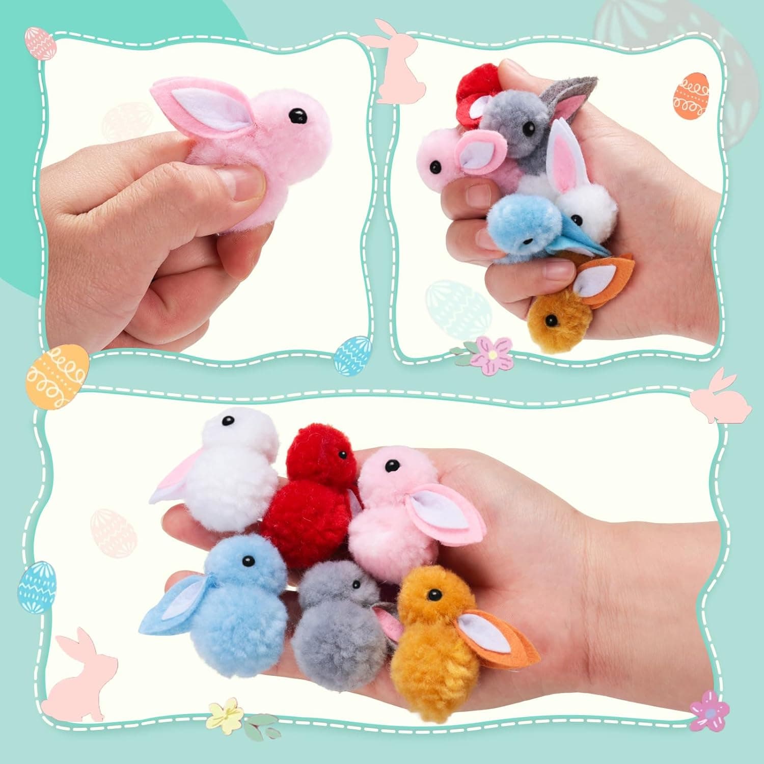 Budbof 24 Pack Easter Egg Fillers Plush Bunny, Easter Eggs Filled Toys for Kids Toddler Boys Girls Easter Basket Stuffers Party Favors : Toys &amp; Games thumbnail 4