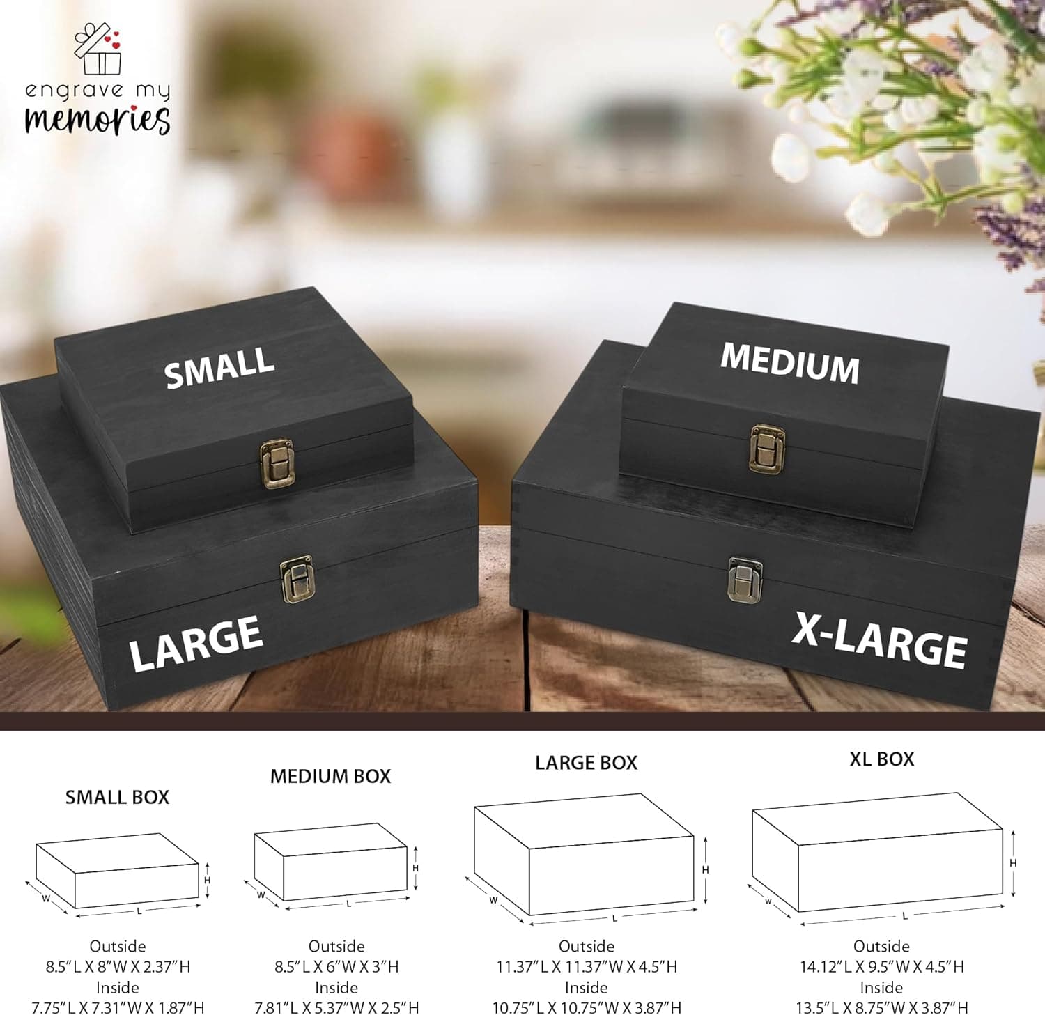 Personalized Monogrammed Wooden Keepsake Box — Easter Gifts gift idea