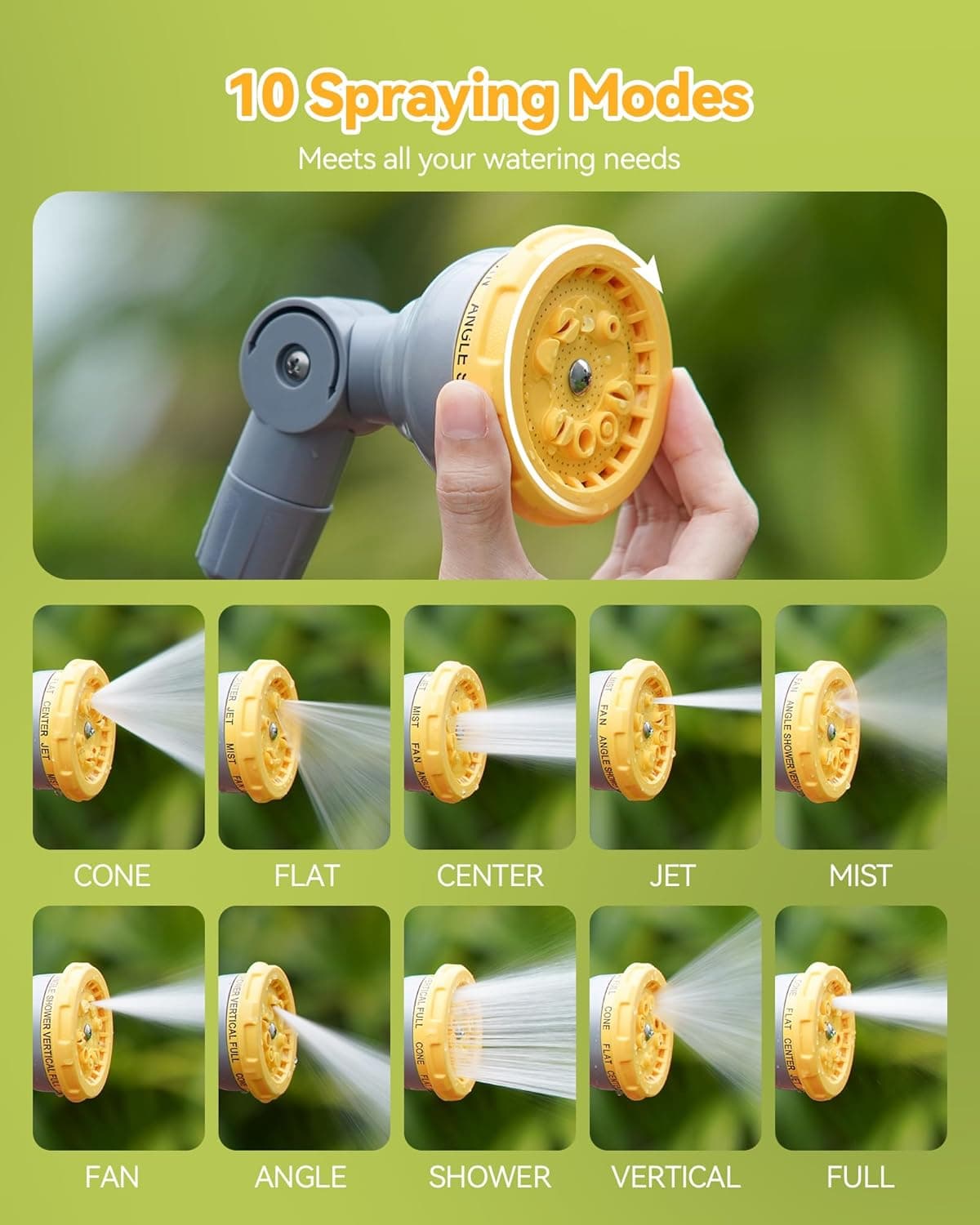 VOXON Adjustable Watering Wand with 10 Spray Patterns thumbnail 4