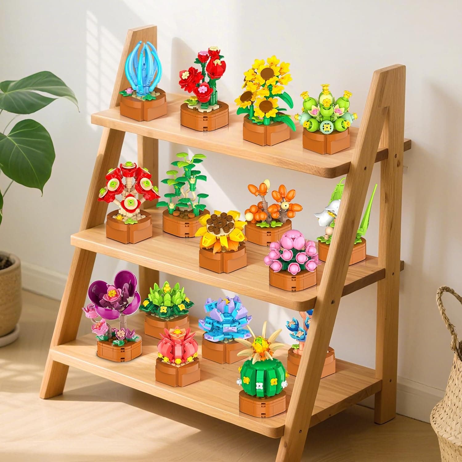 CUBIMANA 24 Pack Flowers Succulents Building Set thumbnail 3