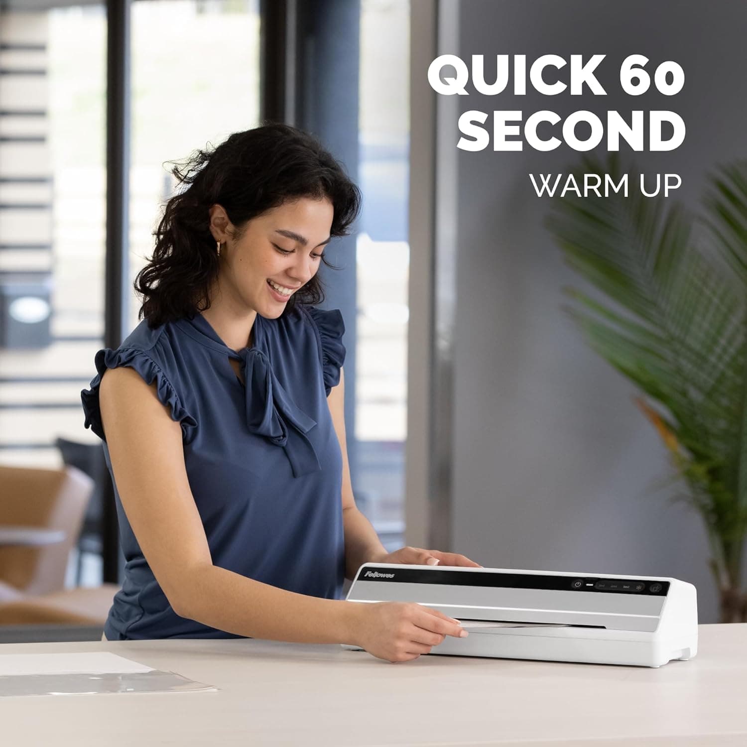 Fellowes Saturn 125 Thermal Laminator Machine for Home or Office with Pouch Starter Kit, 12.5 Inch, Fast Warm-Up, Jam-Free Design (5736601) : Office Products thumbnail 3