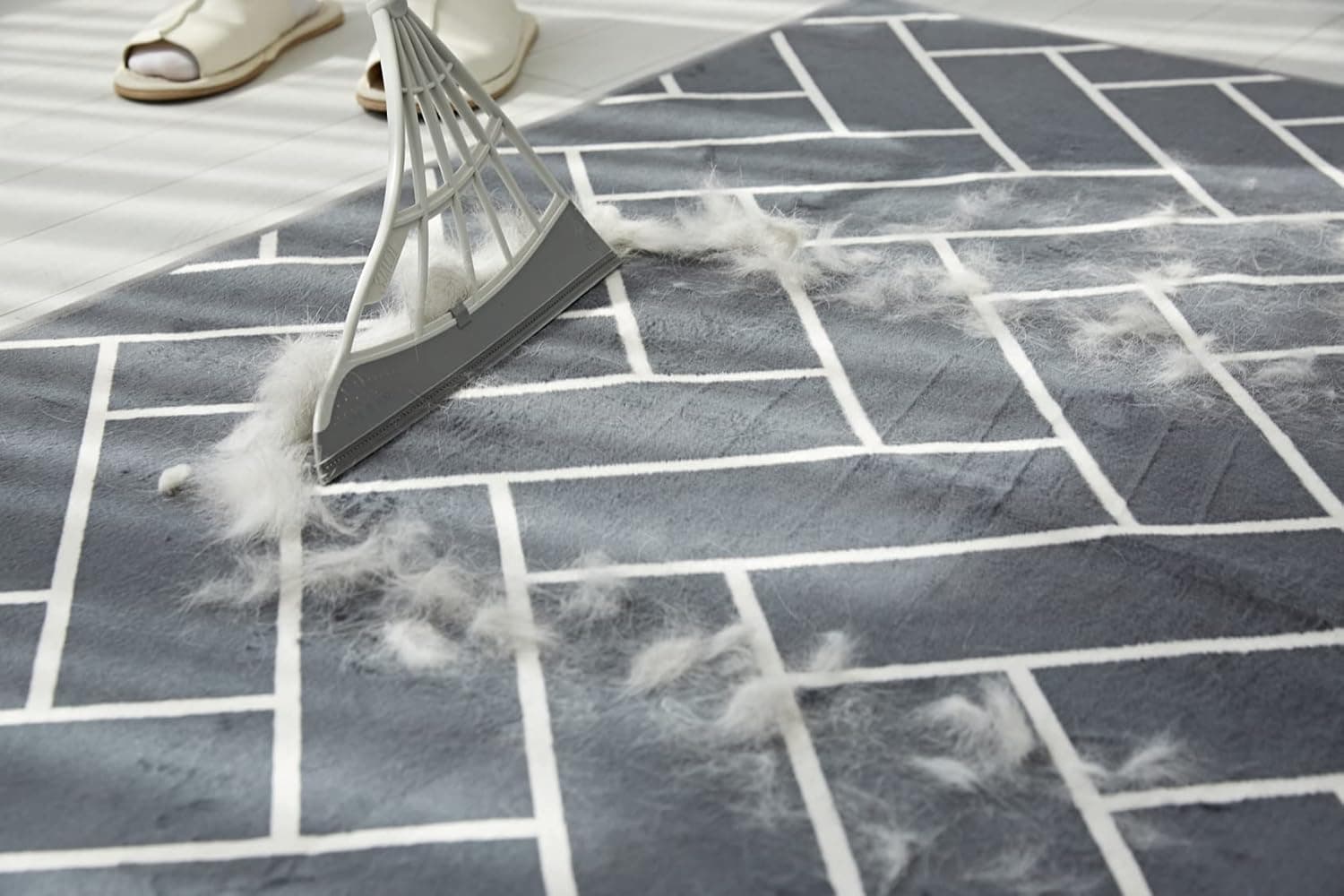 Original Broombi - All-Surface Silicone Broom, Squeegee, Pet Hair Remover - Smart Broom for Indoor Cleaning - Cleans Glass, Fine Dust, Hair, Liquids - for Smooth Floors, Rugs, Windows (Grey) : Health &amp; Household thumbnail 3