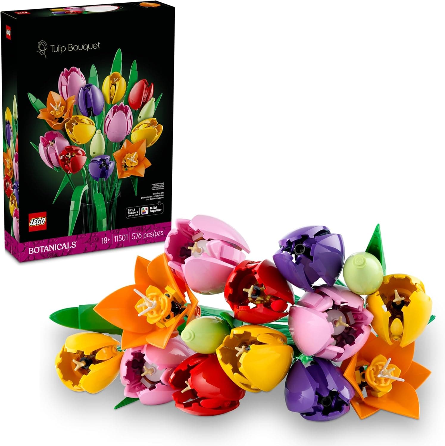LEGO Botanicals Tulip Bouquet - Building Set for Adults, Women &amp; Men, Ages 18+ - Gift for Easter - Bedroom, Book Shelf &amp; Office Decor - Artificial Flowers Crafting Kit - 11501 : Toys &amp; Games — Easter Gifts gift idea