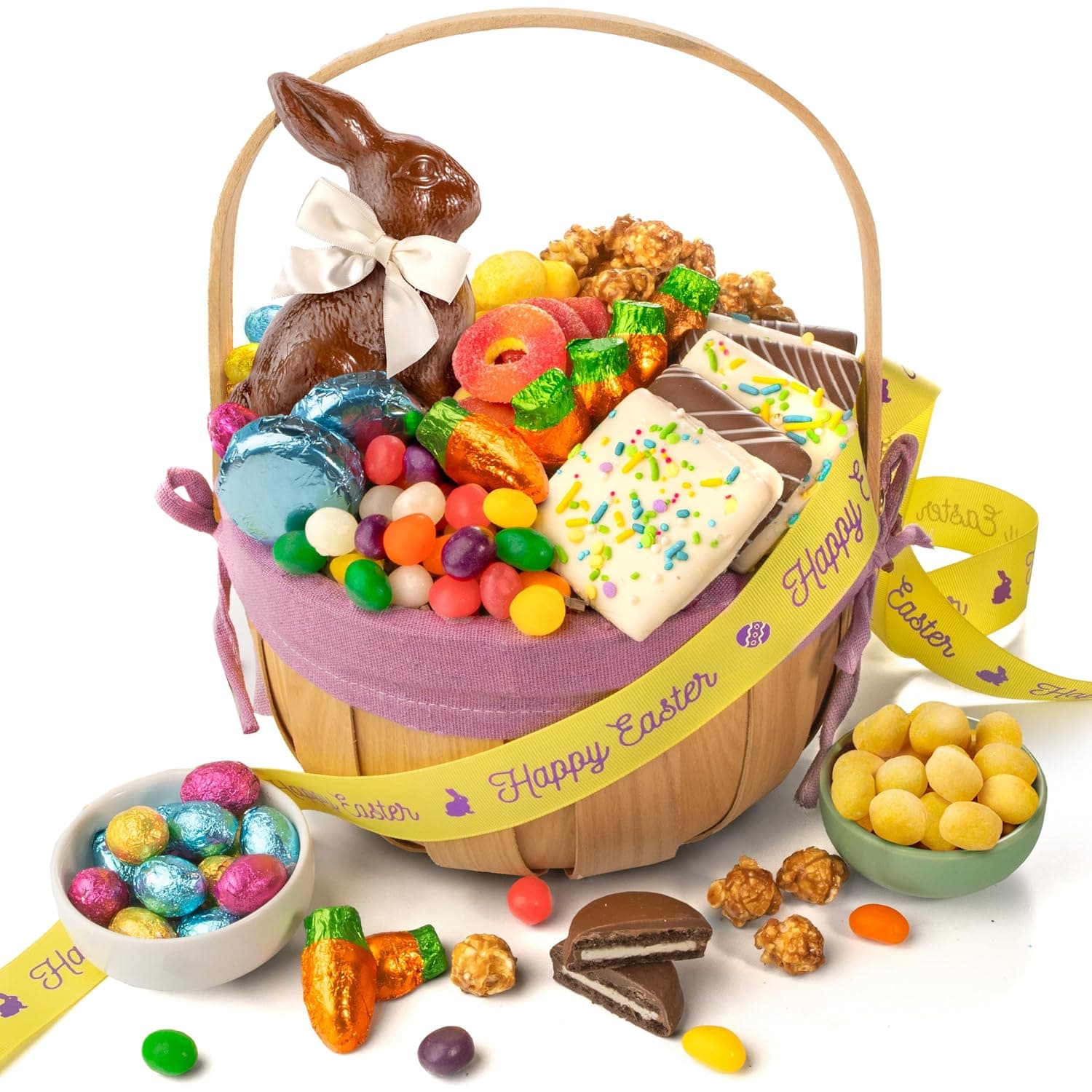 Easter Basket with Chocolate Bunny – Festive Holiday Treat Assortment — Easter Gifts gift idea