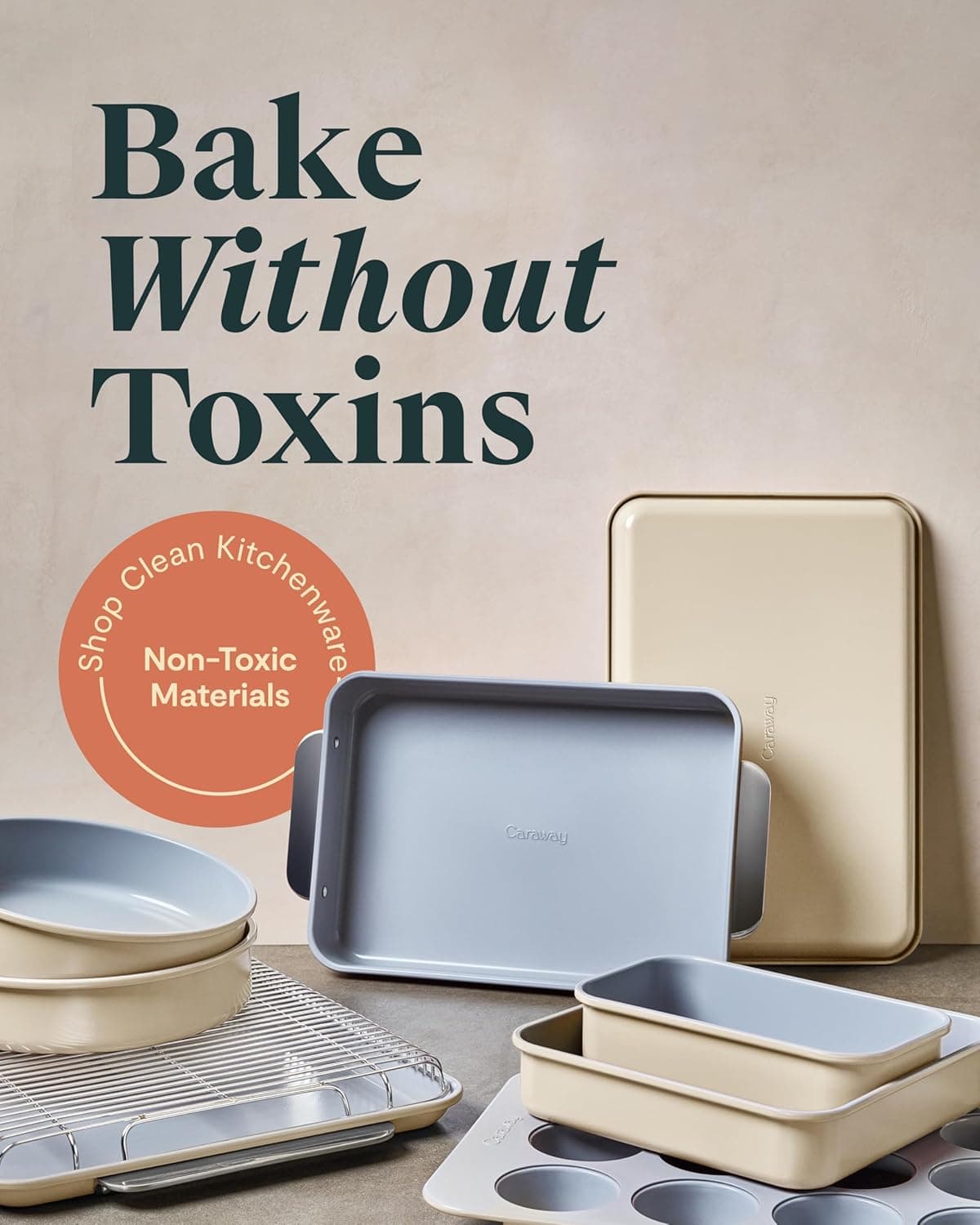 Caraway Nonstick Ceramic Bakeware Set (11 Pieces) thumbnail 2