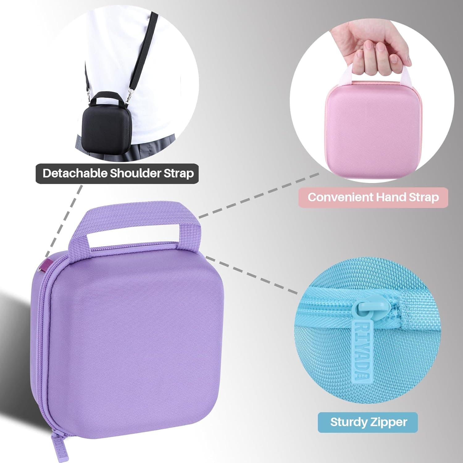 RIYADAone Hard Case Replacement for Fujifilm Instax Mini 12/11 Instant Camera (Pastel Blue Case) : Electronics thumbnail 5