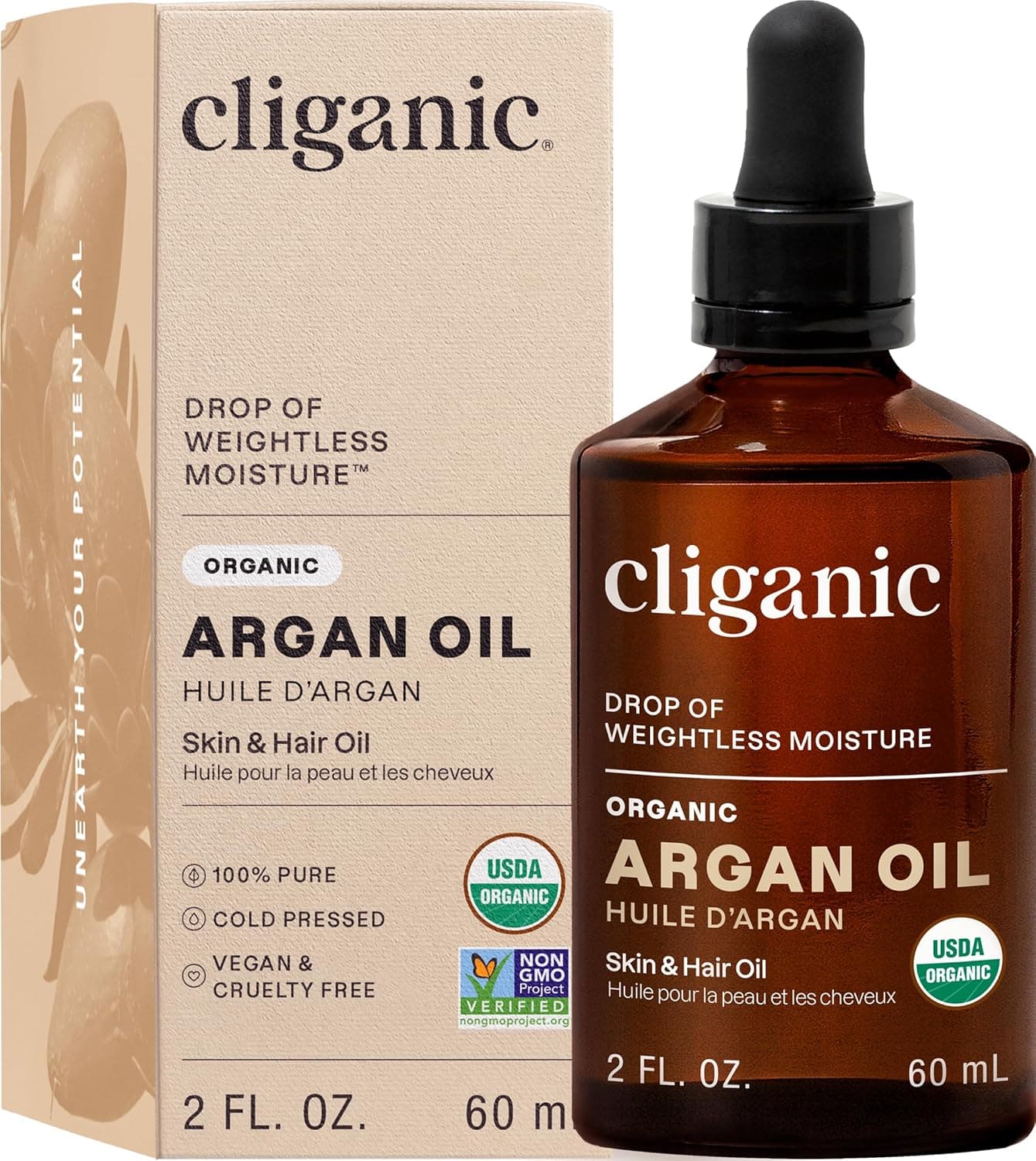 Cliganic Organic Argan Oil, 100% Pure image 1