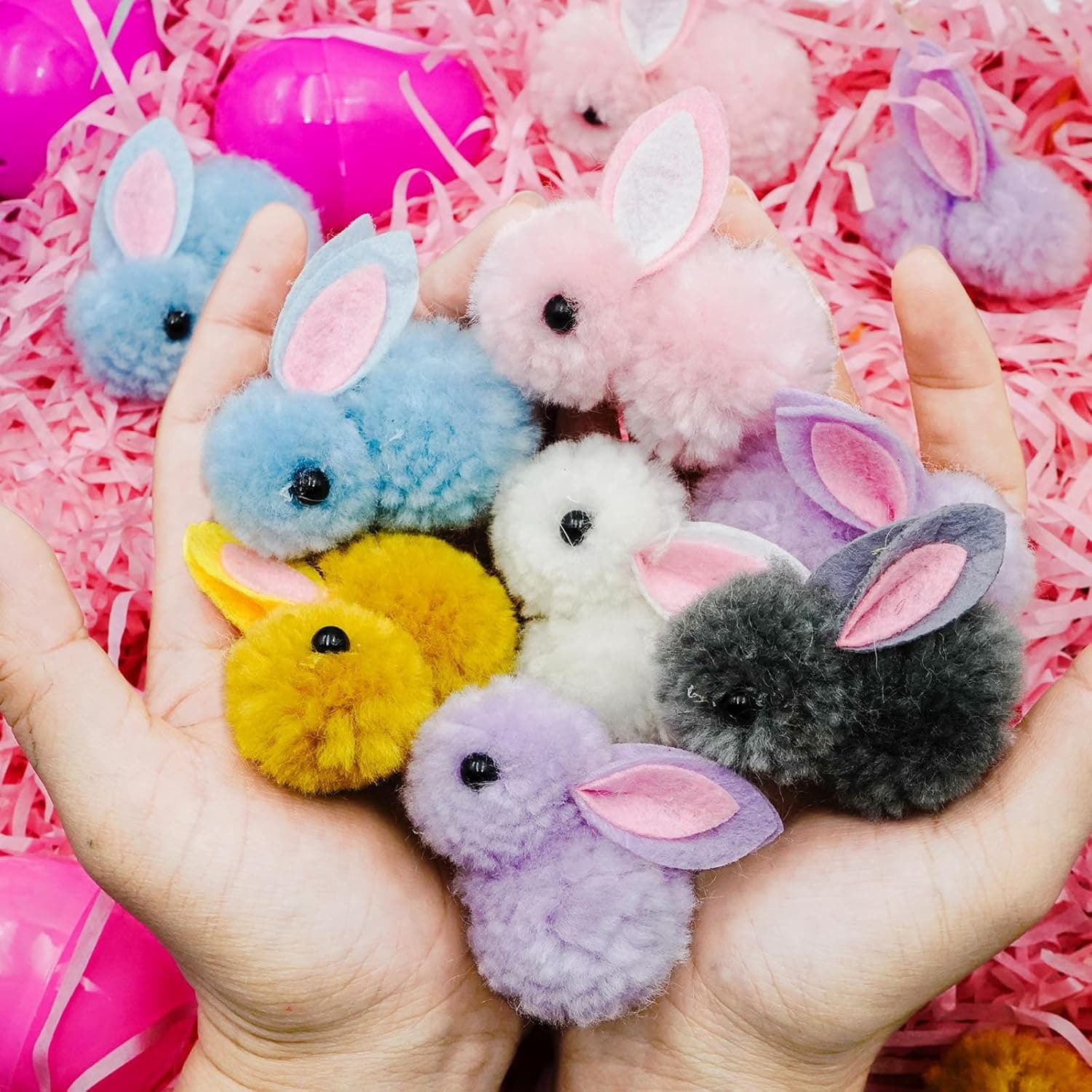 24 Pack Easter Egg Fillers Plush Bunny Toys thumbnail 3