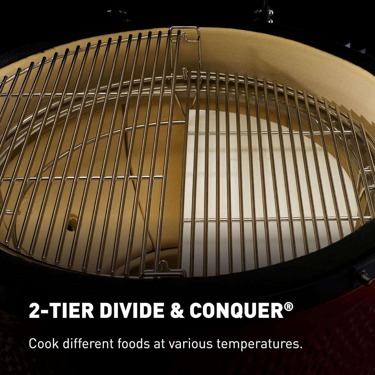 Kamado Joe Classic 18-inch Premium Ceramic Charcoal Grill and Smoker with Cart thumbnail 5