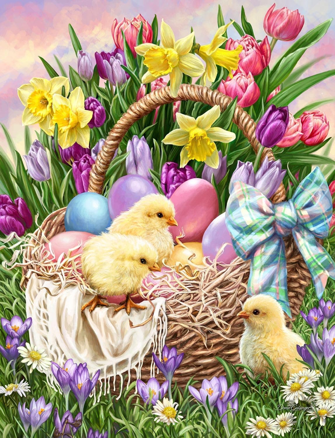 Springbok Basket Full of Spring 500 Piece Jigsaw Puzzle image 1