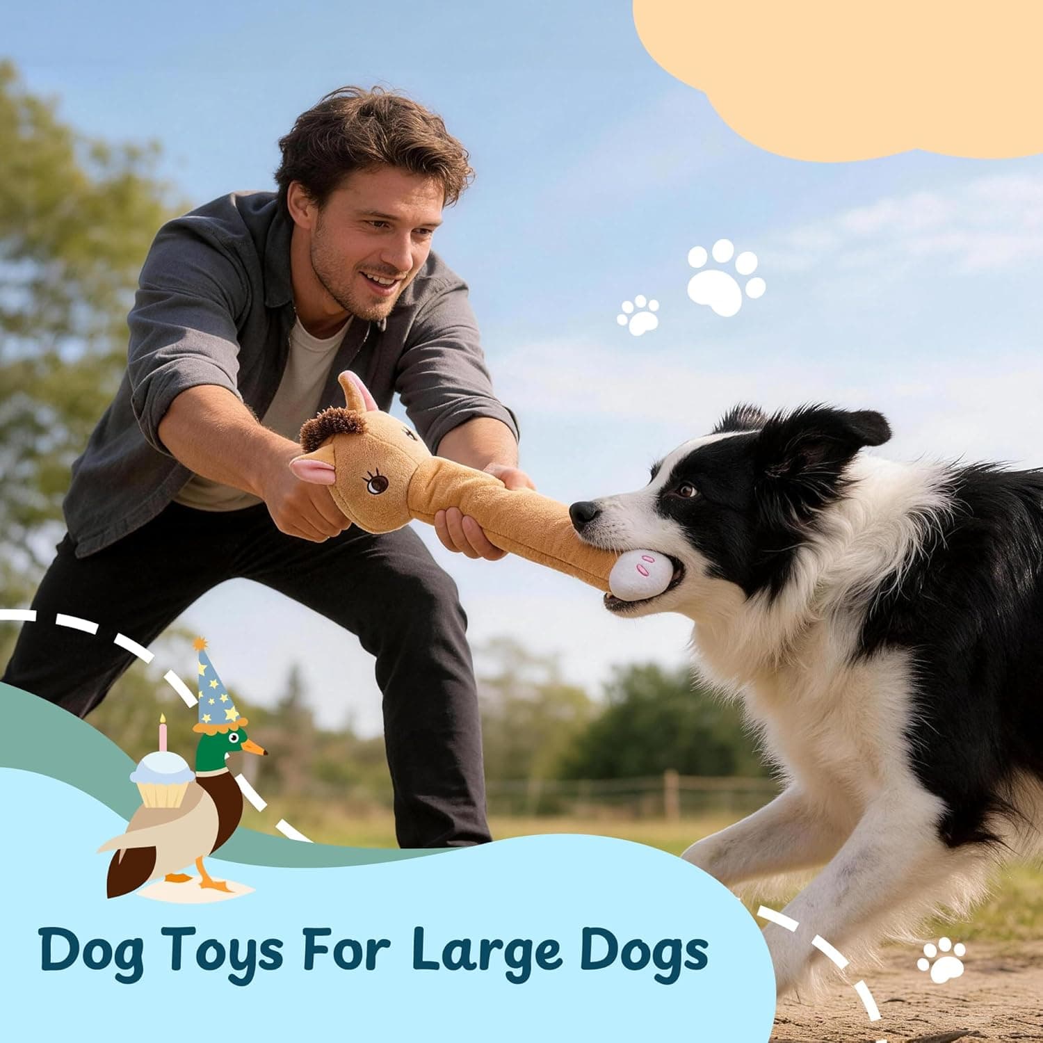 Nocciola Dog Squeak Toys 3-Piece Set for Large Dogs thumbnail 5