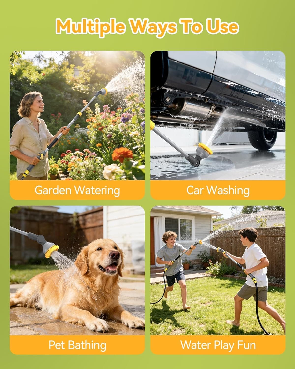 VOXON Adjustable Watering Wand with 10 Spray Patterns thumbnail 5