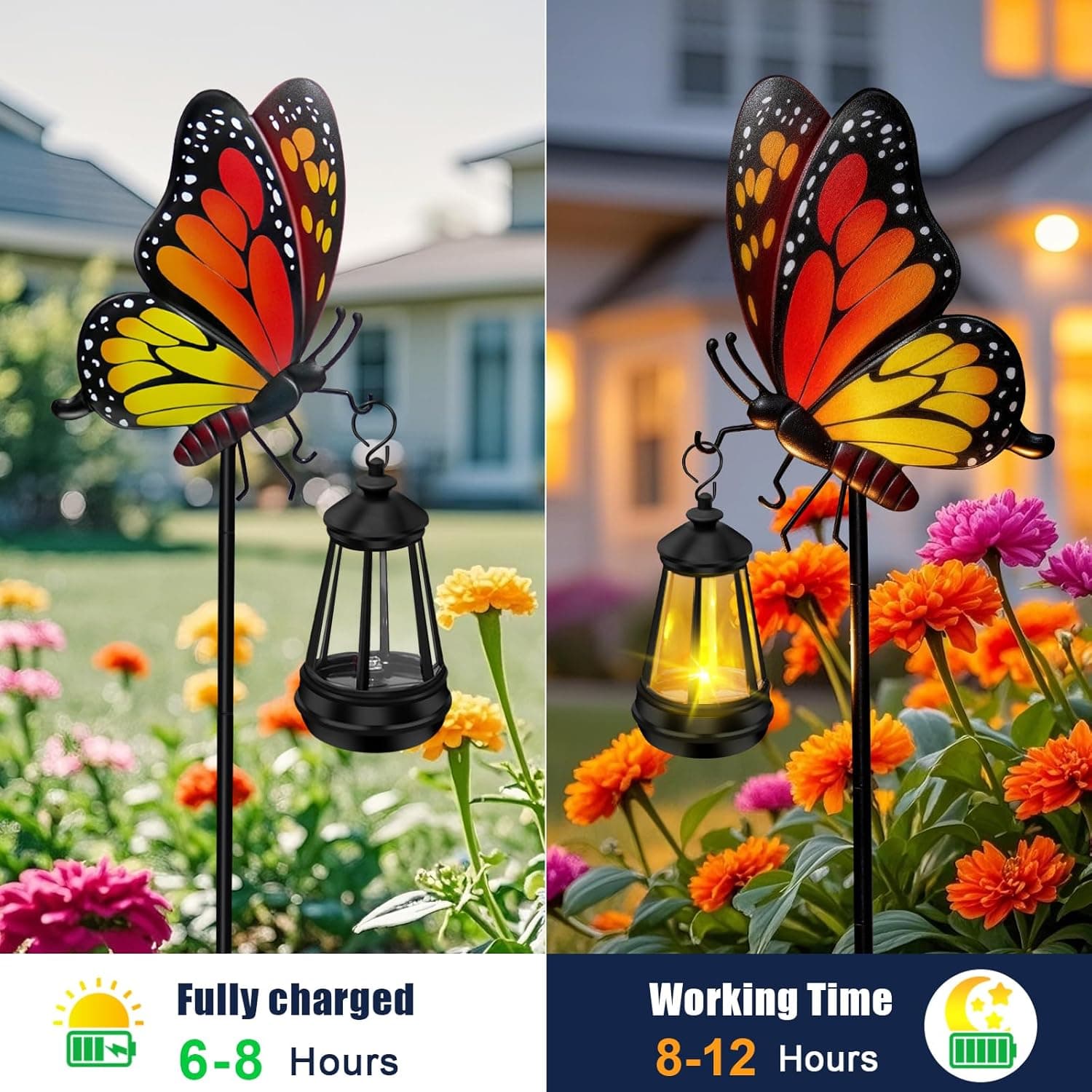 Solar Butterfly Garden Stakes with Lights thumbnail 5