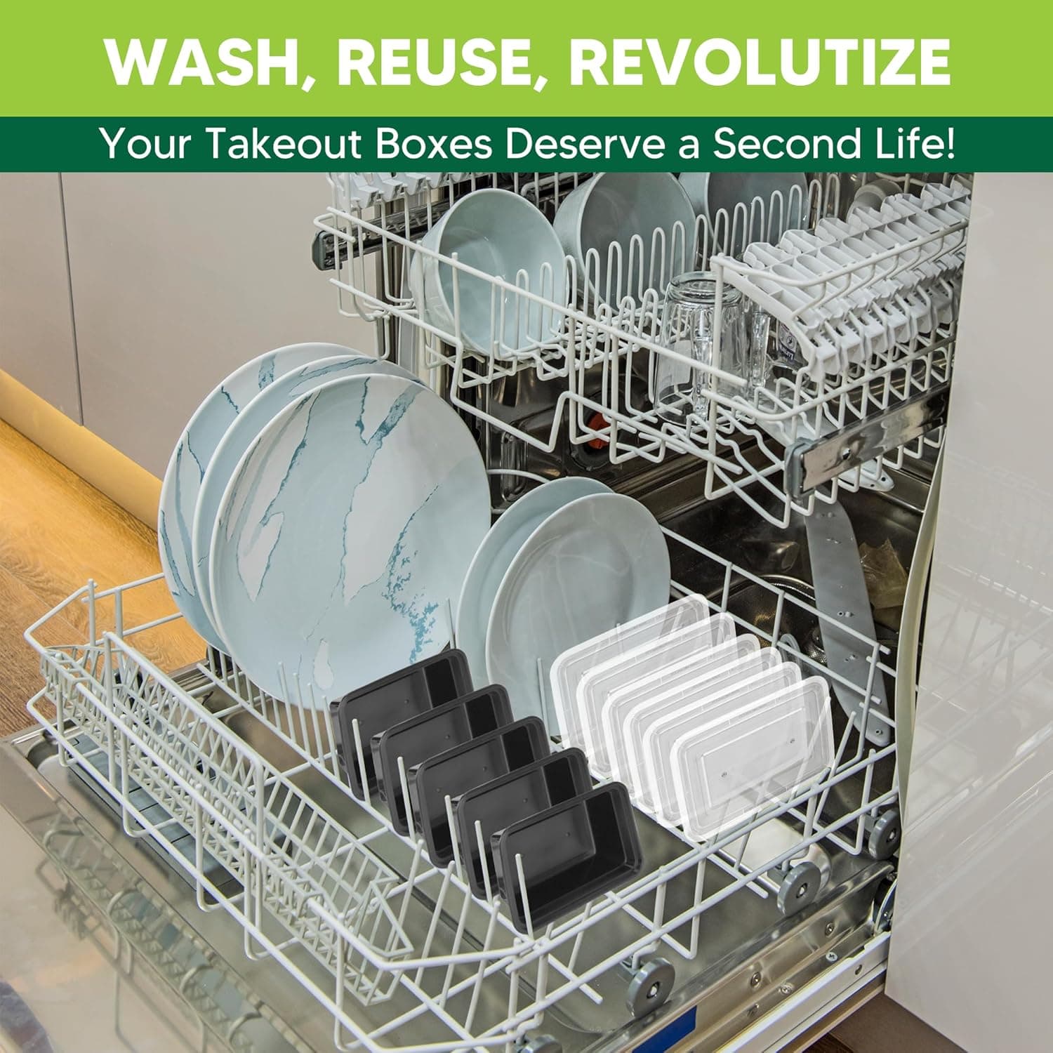 NUTTUTO 50 Pack Meal Prep Containers with Lids 38oz thumbnail 4