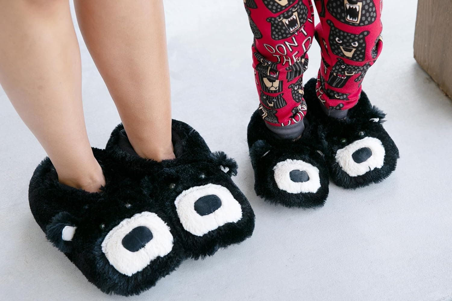 Lazy One Animal Critter Bear Slippers for Kids and Adults thumbnail 3