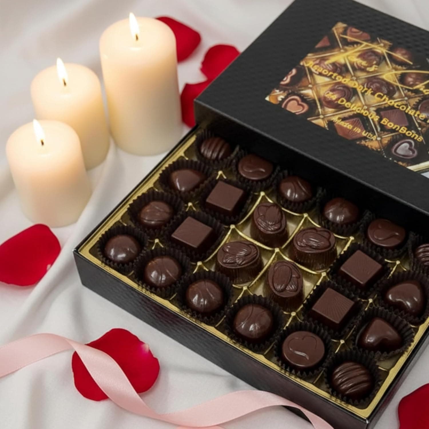 Assorted Dark Chocolate Bon Bons – 24 Piece Box thumbnail 2