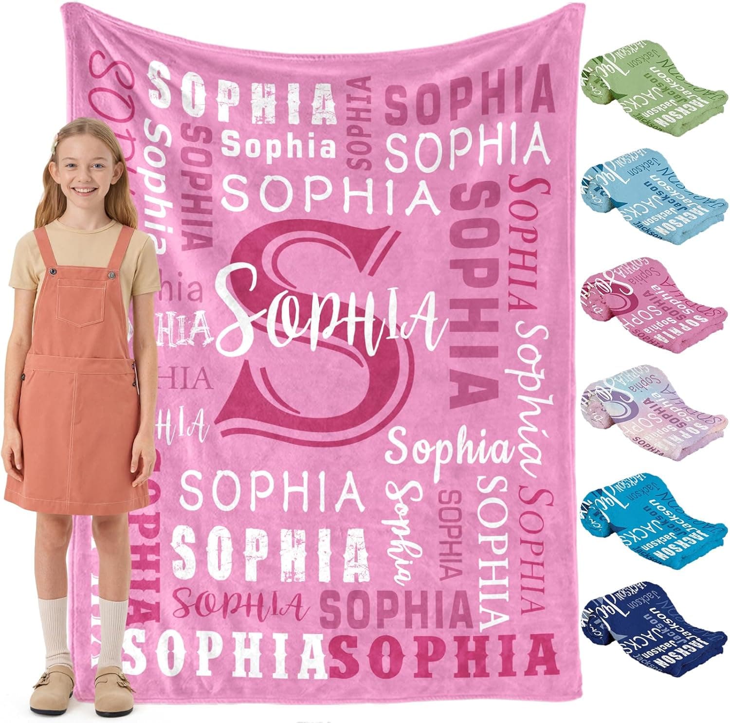 Personalized Flannel Blanket for Teen Girls image 1