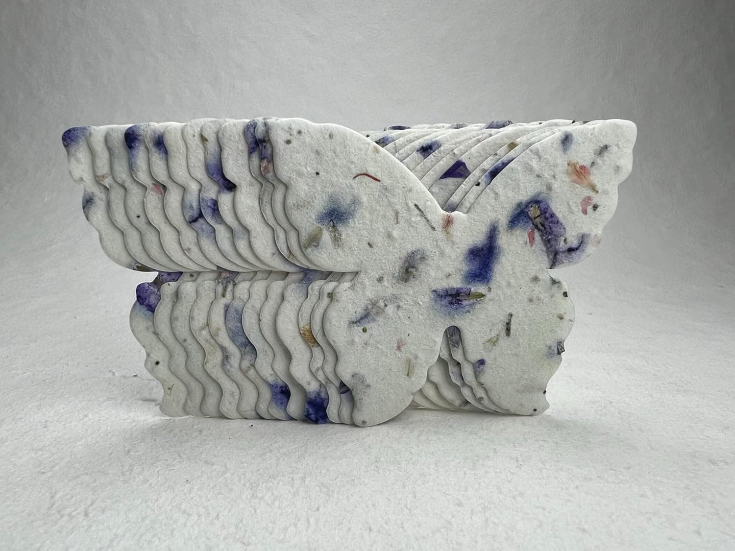 Of The Earth Handmade Paper - Wildflower Seed Paper Butterfly Shape - Large 3" - Set of 24 (45s Purple Recycled) : Patio, Lawn &amp; Garden thumbnail 2