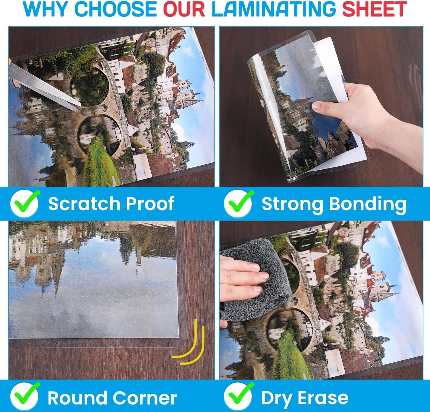 CAREGY 200 Pack Laminating Sheets with Round Corners thumbnail 5