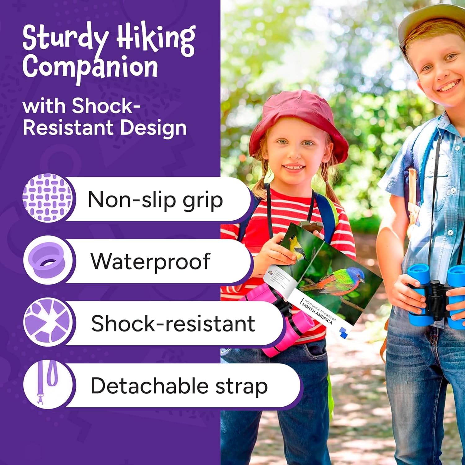 Think Peak Green Binoculars Science Toy for Kids Ages 3-12 Years - Real Compact Outdoor Adventure &amp; STEM Educational Nature Hiking Explorer for Bird Watching, Camping Children’s Birthday Gift : Toys &amp; Games thumbnail 3