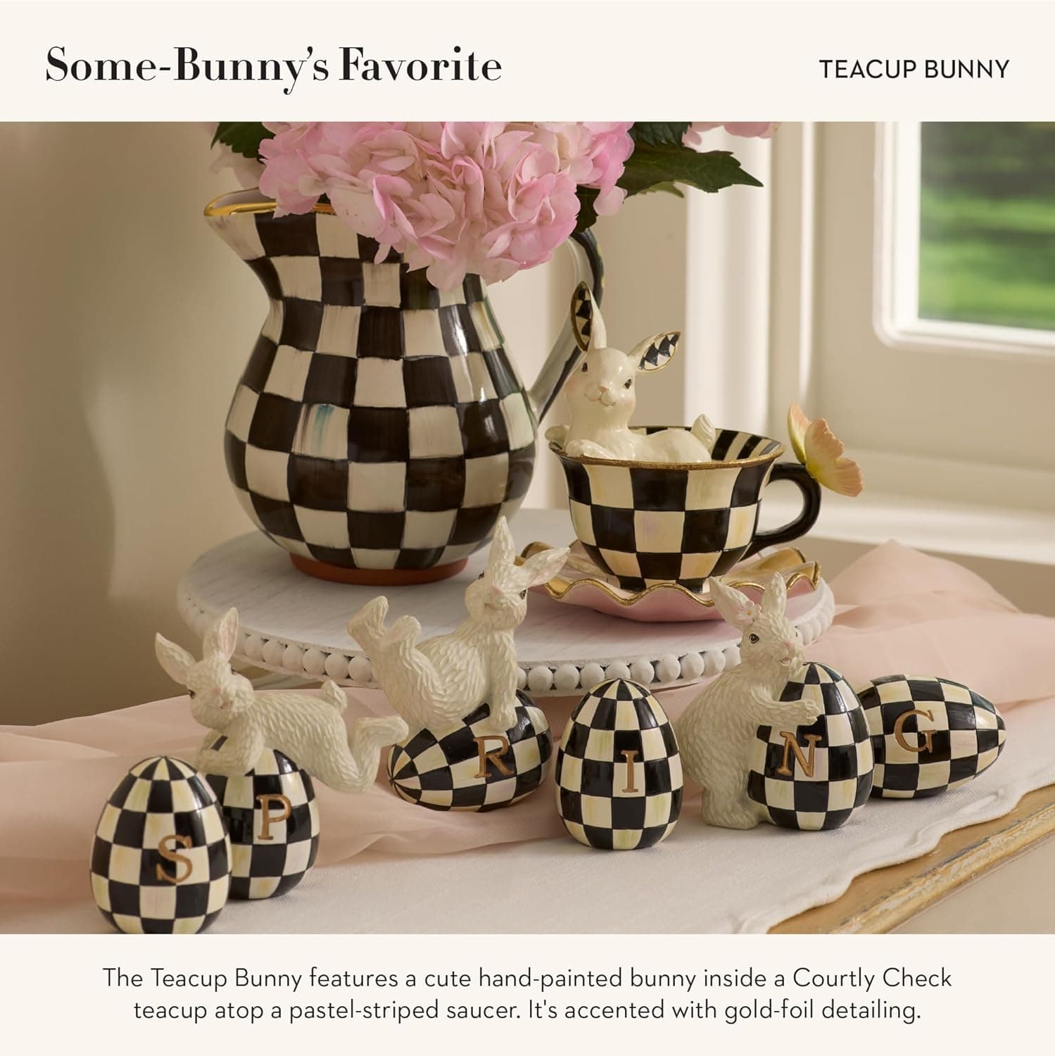 MACKENZIE-CHILDS Teacup Bunny Figurine thumbnail 3