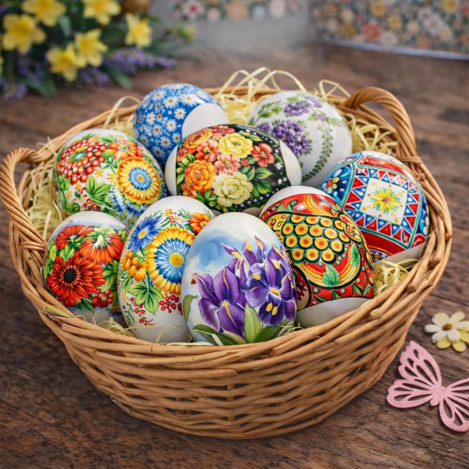 Pack 10 Thermo Heat Shrink Sleeves - Easter Egg Decorating Kit - Ukrainian Pysanky Supplies - Decorative Egg Wraps - Easter Decoration Wraps Pysanka Pysanky - for 70 Eggs : Grocery &amp; Gourmet Food thumbnail 5