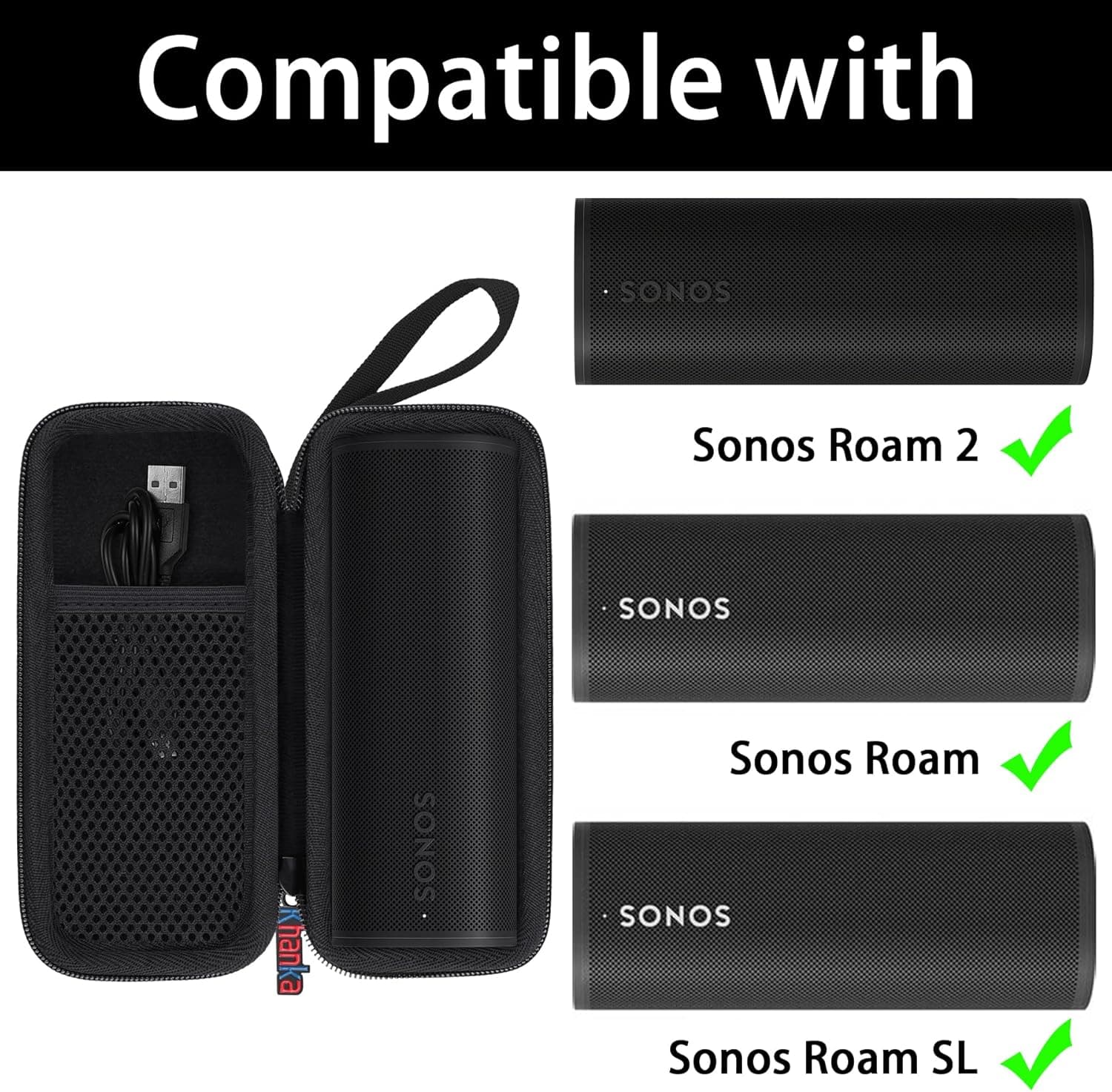 khanka Hard Travel Case for Sonos Roam 2 / Roam / Roam SL thumbnail 3