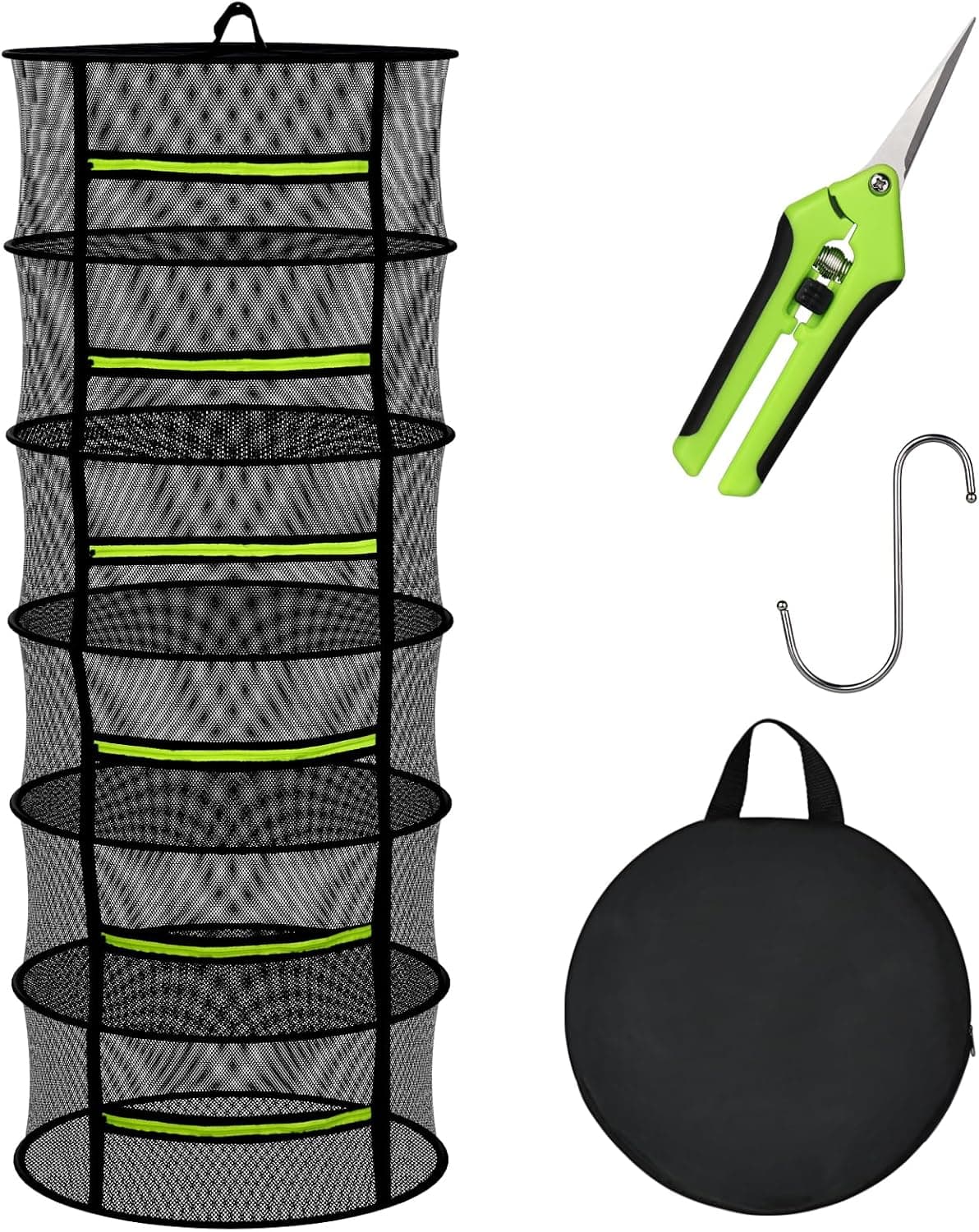 MEKOLIFE Herb Drying Rack - 6 Layer Hanging Mesh with Pruning Shears — Spring Gift Ideas gift idea