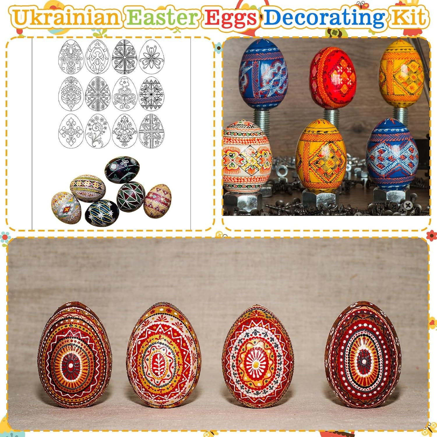 Blushtier Ukrainian Easter Egg Decorating Kit (Pysanky) - 12 Piece Set thumbnail 5