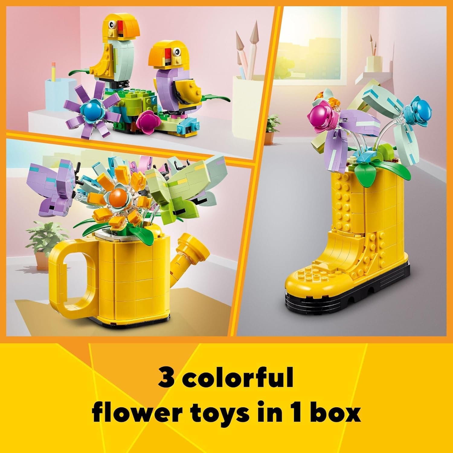 LEGO Creator 3 in 1 Flowers in Watering Can Building Toy thumbnail 2